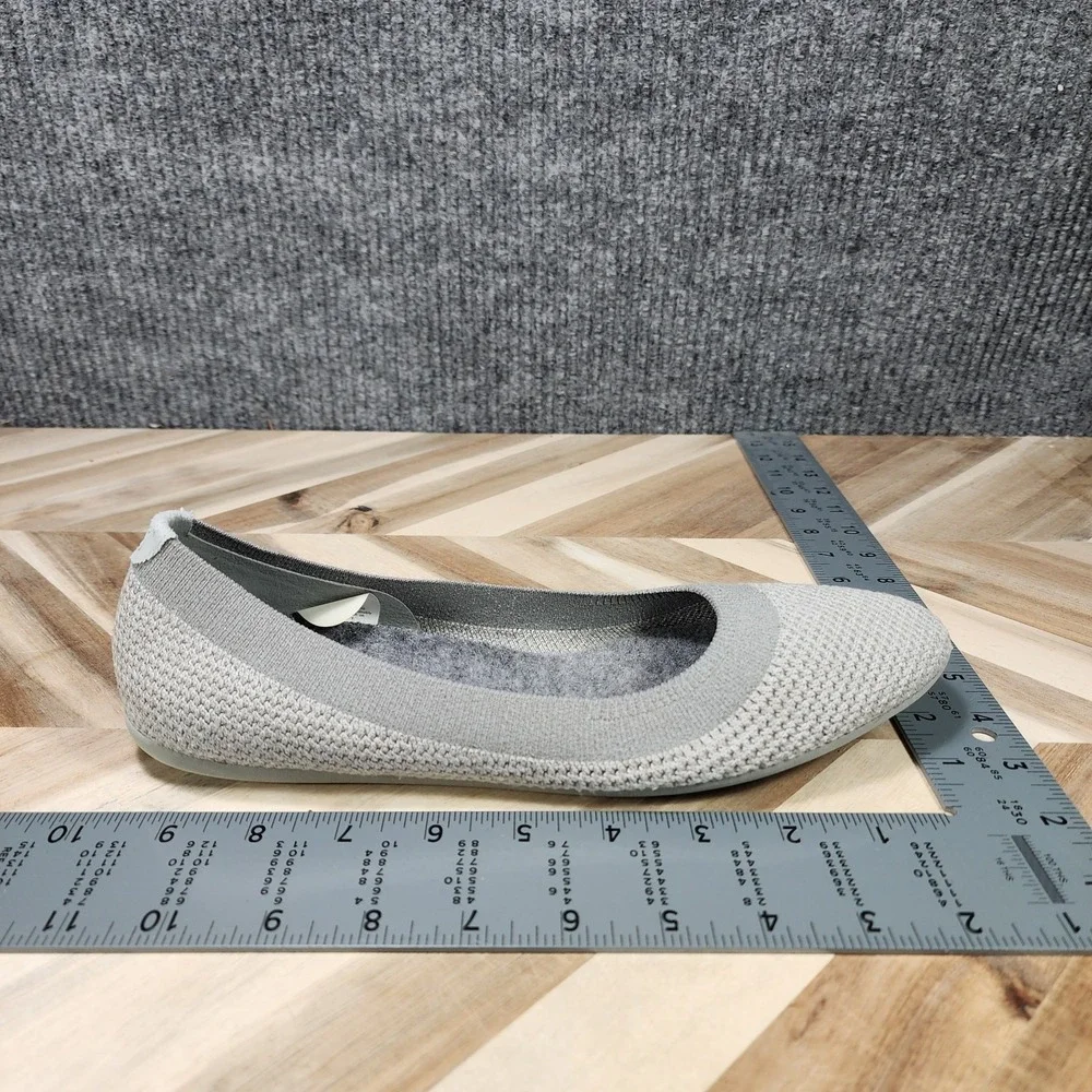 Allbirds Tree Breezers Womens Size 9 Mist Gray Knit Ballet Flats Shoes